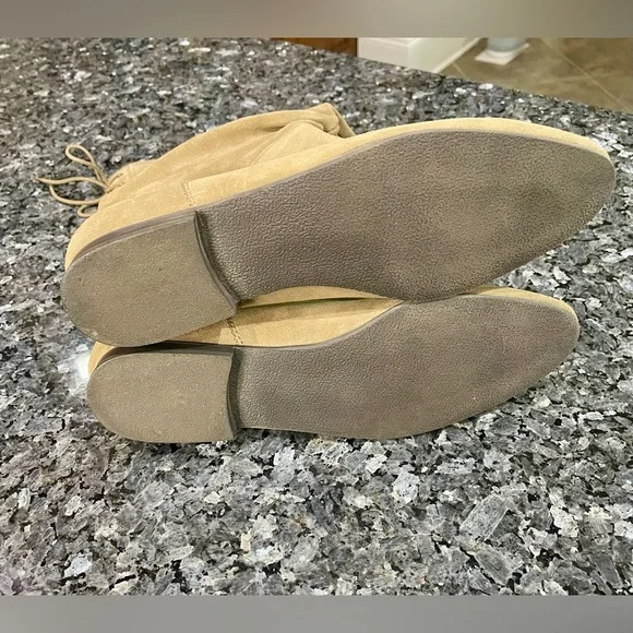 White Mountain Franklin Tan Suede Lace-Up Mid Calf Boots Size 10 - Picture 9 of 9